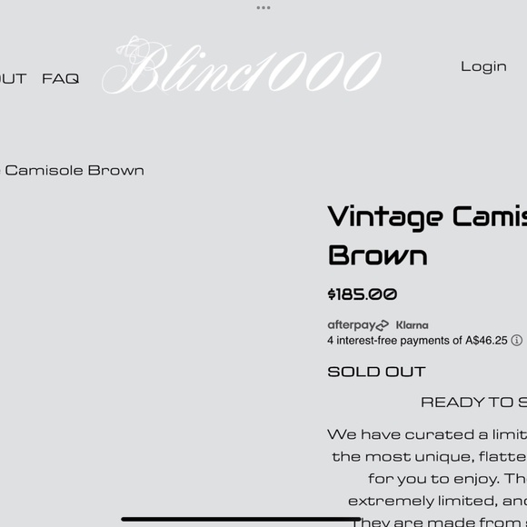 Blinc1000 Vintage Sequin Camisole Brown Small - Picture 11 of 12